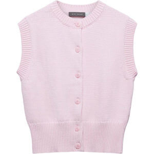 Mint Velvet Pink Cotton Blend Button Vest